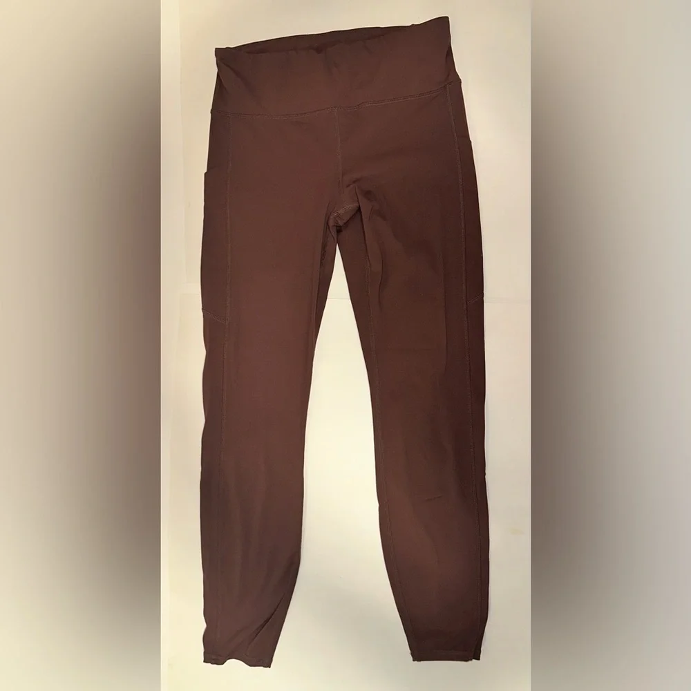Vuori Stride Women’s‎ Size S Legging Performance Ankle Crop Compression Chestnut